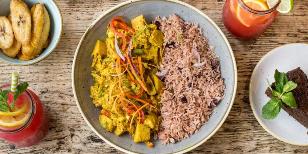 Jackfruit Curry at Rhythm Kitchen Caribbean restaurant
